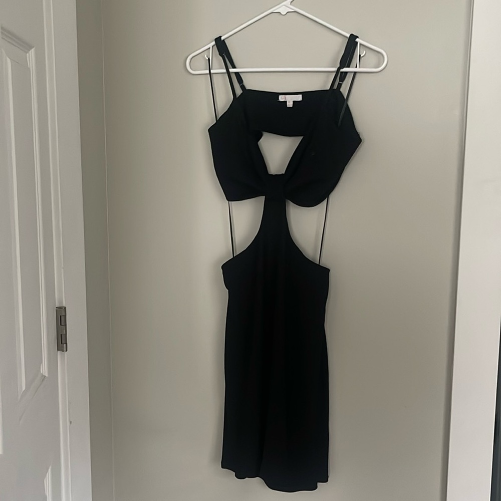 Black open dress